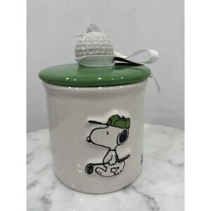 Peanuts Snoopy Rae Dunn Golf Tee Time Canister New